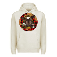 Oatmeal Heather Christmas Baby Cow Premium Hoodie - RanaPortraitStore