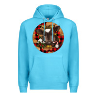 Ocean Blue Christmas Baby Cow Premium Hoodie - RanaPortraitStore