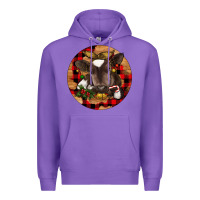 Purple Christmas Baby Cow Premium Hoodie - RanaPortraitStore