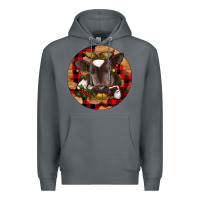 Rock Christmas Baby Cow Premium Hoodie - RanaPortraitStore