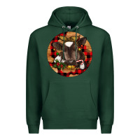 Sports Green Christmas Baby Cow Premium Hoodie - RanaPortraitStore