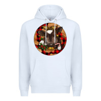White Christmas Baby Cow Premium Hoodie - RanaPortraitStore
