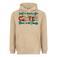 Mushroom first we drink coffee then we do things Heavyweight Hoodie - AdoDesignShop