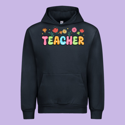 Custom Teacher Flowers Urban Hoodie Designed By Jahusdesignshop