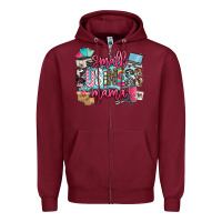 Burgundy small business mama Zipper Hoodie - BarkalooDesign