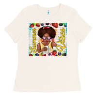 Bone summer vibes afro kid Ladies Tee - TumblerDesignByShophia
