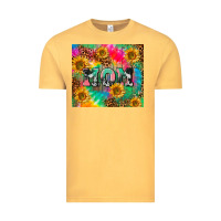 Vintage Mustard Mom rainbow sunflower Vintage Tee - CowGirlArtShop