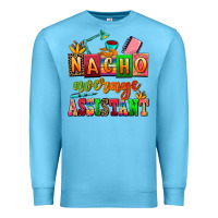 Ocean Blue nacho average assistant Premium Sweatshirt - AdoDesignShop
