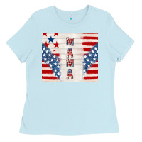 Baby Blue mama usa Ladies Tee - TumblerDesignByShophia