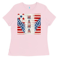 Bubblegum Pink mama usa Ladies Tee - TumblerDesignByShophia