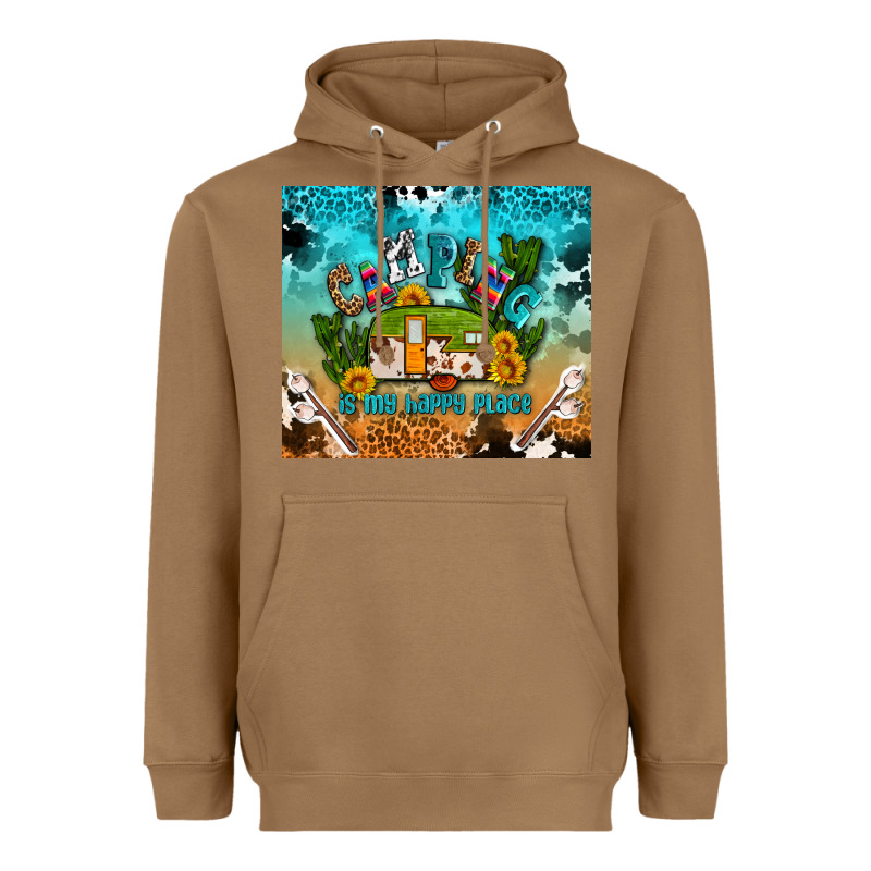 Camping Is My Happy Place Heavyweight Hoodie by AdoDesignShop | Teevron