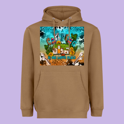 Camping Is My Happy Place Heavyweight Hoodie Designed By Adodesignshop