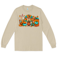 Mushroom Thanksgiving Coffee Cups Long Sleeve Tee - FaDigitalArtStudio