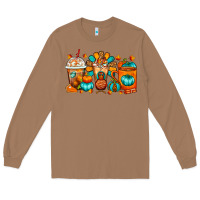 Toasted Coconut Thanksgiving Coffee Cups Long Sleeve Tee - FaDigitalArtStudio