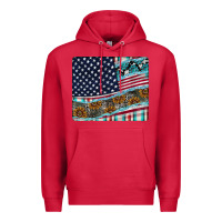 Cardinal American Flag Mouse Pad Premium Hoodie - CowhideDigitalArt