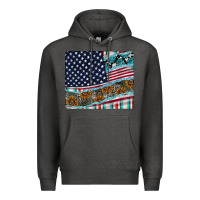 Charcoal Heather American Flag Mouse Pad Premium Hoodie - CowhideDigitalArt