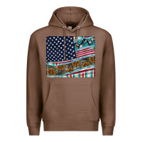 Chestnut American Flag Mouse Pad Premium Hoodie - CowhideDigitalArt