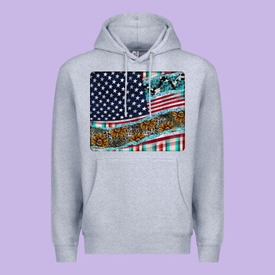 American Flag Mouse Pad Premium Hoodie Designed By Cowhidedigitalart