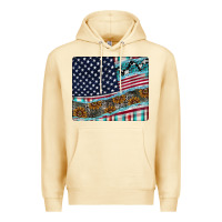 Pina Colada American Flag Mouse Pad Premium Hoodie - CowhideDigitalArt