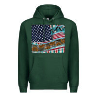 Sports Green American Flag Mouse Pad Premium Hoodie - CowhideDigitalArt