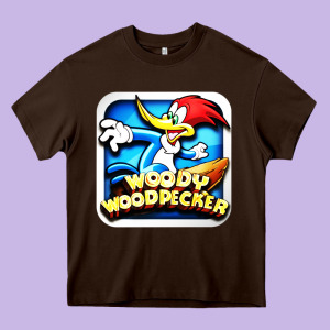 #woody Woodpecker Character Heavy Core Tee Designed By Longcreatives