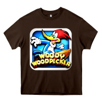 Chocolate Brown #woody woodpecker character Heavy Core Tee - longCreatives