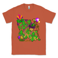Copper Louisiana Map Mardi Gras Classic Tee - HowdyJamesFarm