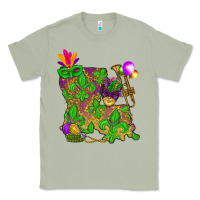 Matcha Louisiana Map Mardi Gras Classic Tee - HowdyJamesFarm