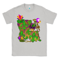 Moon Dust Louisiana Map Mardi Gras Classic Tee - HowdyJamesFarm