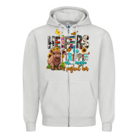 Dove Grey heifers be trippin ok maybe i pushed her Zipper Hoodie - BarkalooDesign