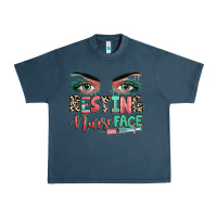 Midnight Navy resting nurse face Urban Heavy Tee - RanaPortraitStore