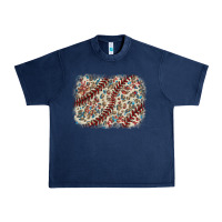 Navy Baseball leopard glitter background Urban Heavy Tee - HowdyJamesFarm