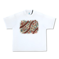 White Baseball leopard glitter background Urban Heavy Tee - HowdyJamesFarm