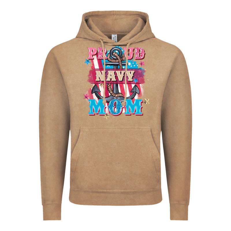 Proud Navy Mom Mother's Day Vintage Hoodie by FaDigitalArtStudio | Teevron