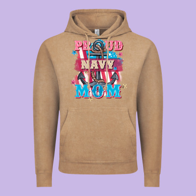 Proud Navy Mom Mother's Day Vintage Hoodie Designed By Fadigitalartstudio
