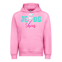 Fuchsia Pink jesus saves Urban Hoodie - JahusDesignShop