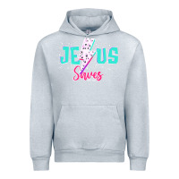 Heather Grey jesus saves Urban Hoodie - JahusDesignShop