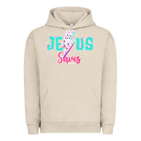Pigment French Oak jesus saves Urban Hoodie - JahusDesignShop