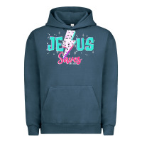 Pigment Midnight Navy jesus saves Urban Hoodie - JahusDesignShop