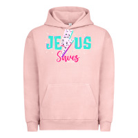 Pigment Salmon jesus saves Urban Hoodie - JahusDesignShop