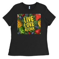 Black live love aloha Ladies Tee - TumblerDesignByShophia