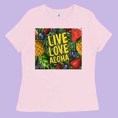 Live Love Aloha Ladies Tee Designed By Tumblerdesignbyshophia