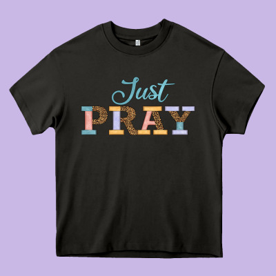 Just Pray Heavy Core Tee Designed By Jahusdesignshop