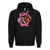 Black pink out football Zipper Hoodie - BarkalooDesign