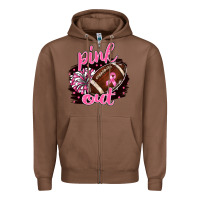 Chestnut pink out football Zipper Hoodie - BarkalooDesign