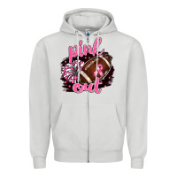 Pink Out Football Zipper Hoodie | Teevron