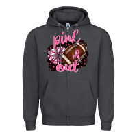 Smoke pink out football Zipper Hoodie - BarkalooDesign