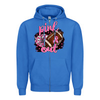True Royal pink out football Zipper Hoodie - BarkalooDesign