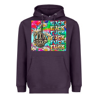 Plum fuck everything skeletons Heavyweight Hoodie - AdoDesignShop
