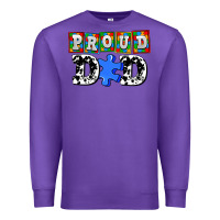 Purple proud dad Premium Sweatshirt - AdoDesignShop